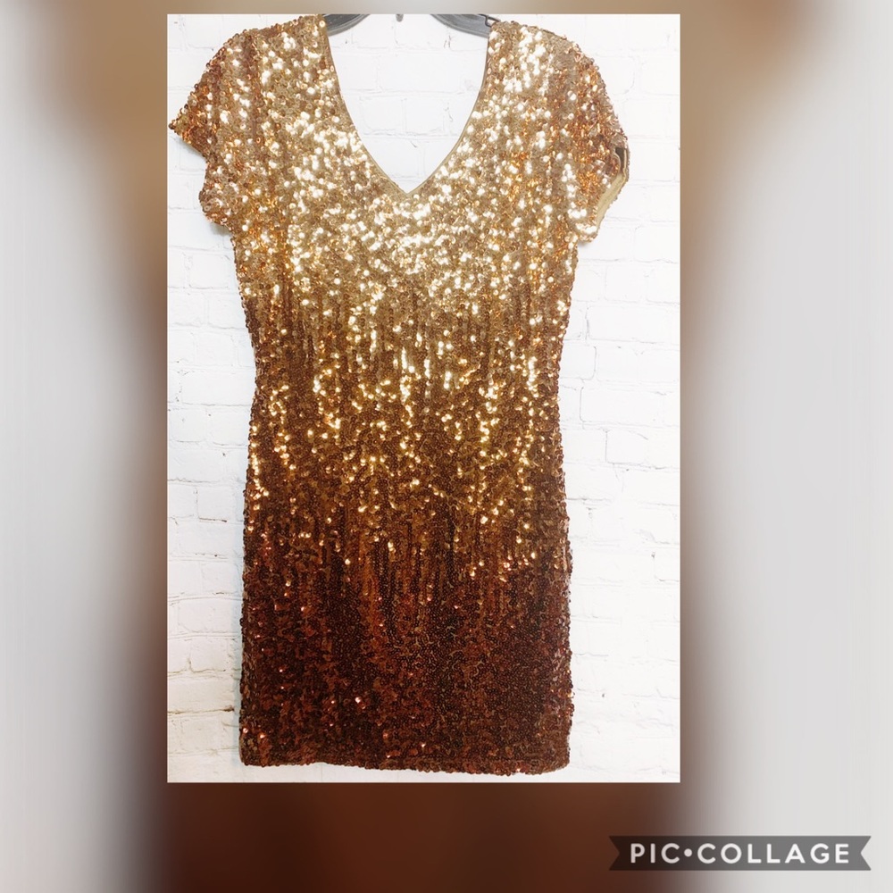 Sequin dress (gold for rust ombré color)